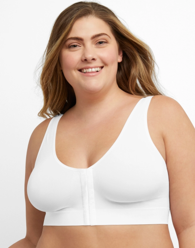 hanes just my size pure comfort front-close seamless bra women Hanes