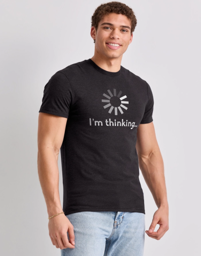 hanes men's i'm thinking graphic tee men Hanes