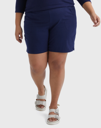 hanes just my size women's cotton jersey pull-on shorts 7 inches (plus size) women Just My Size