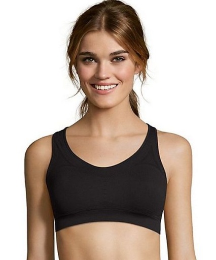 hanes sport seamless women's racerback sports bra, moisture-wicking women Hanes