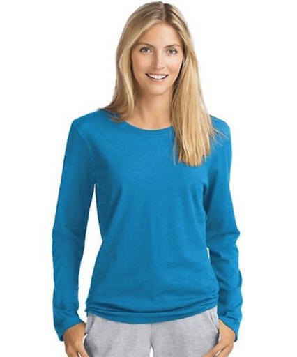 Hanes Women's Long-Sleeve Crewneck T-Shirt women Hanes