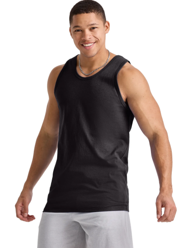 hanes essentials men's cotton tank top, 3-pack men hanes
