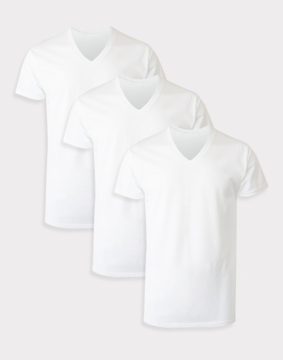 hanes men’s white v-neck undershirt moisture-wicking cotton 3-pack men Hanes