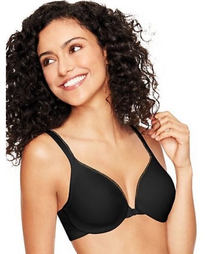 hanes ultimate comfortblend t-shirt front-close underwire bra women Hanes