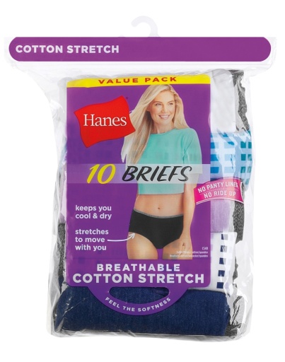 hanes women's breathable cotton stretch brief 10-pack women Hanes