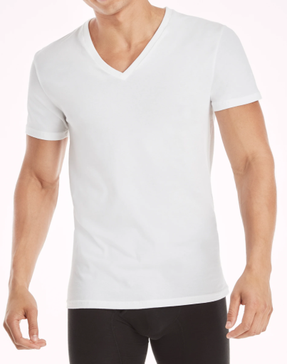 hanes ultimate comfort fit men's v-neck undershirt white 4-pack men hanes
