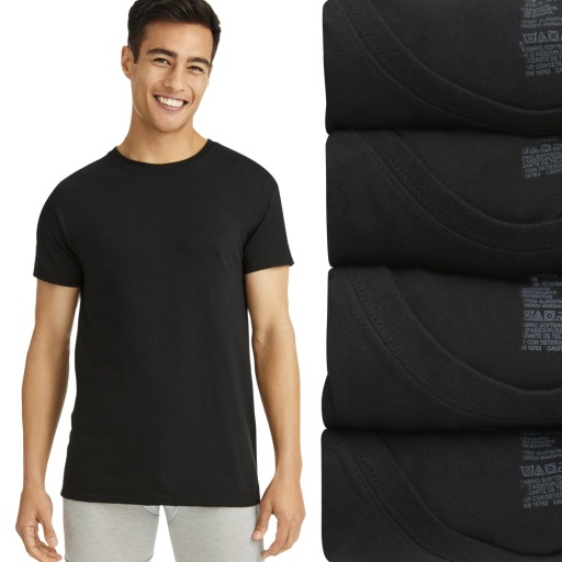 hanes ultimate® men's comfort fit stretch crewneck undershirt 4-pack men Hanes