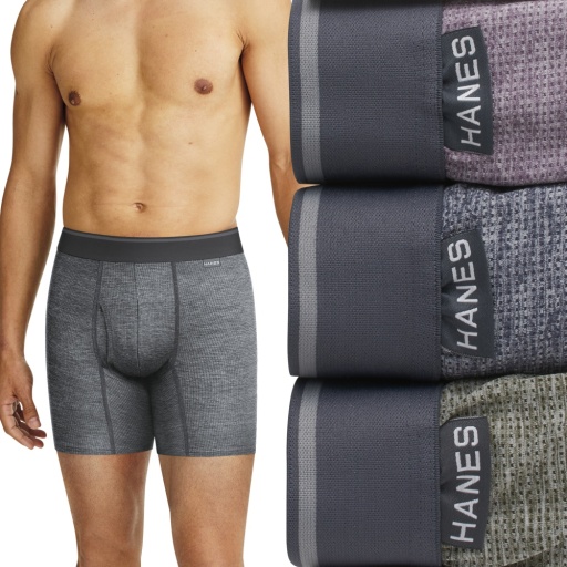 hanes ultimate® men's comfort flex fit® men's boxer brief pack, breathable stretch fabric men Hanes