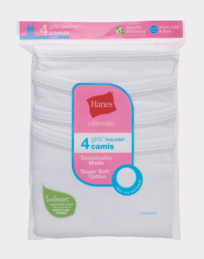 hanes ultimate ecosmart girls' cami 4-pack women Hanes