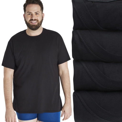 hanes ultimate cotton big men’s t-shirt pack black/grey 4-pack (big & tall sizes) men Hanes