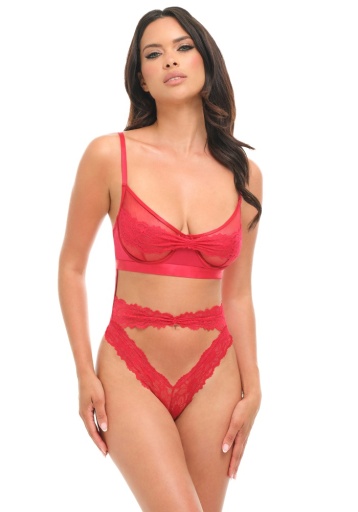Serena Underwire Teddy — Red
