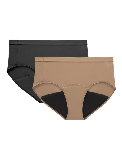 hanes just my size comfort, period. brief period underwear, super leaks, 3-pack (plus sizes) women Hanes