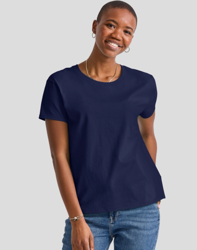 hanes essentials women’s cotton t-shirt, oversized fit 233X