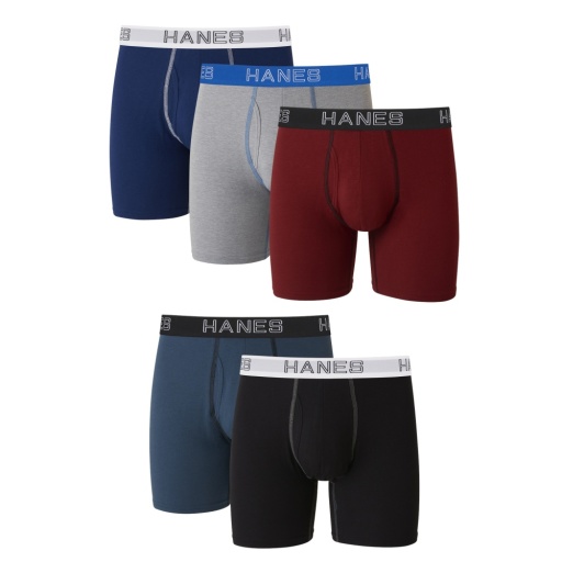 hanes ultimate men's stretch boxer brief underwear moisture wicking assorted 5-pack men hanes