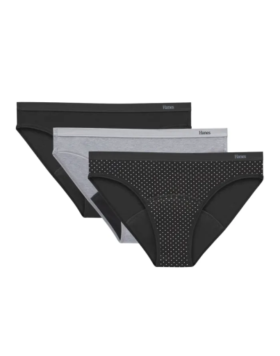 hanes comfort, period. bikini period underwear, super leaks, 3-pack women Hanes