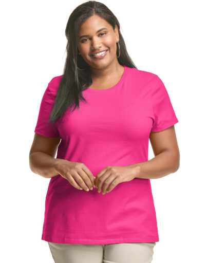 hanes just my size women’s cotton crewneck t-shirt (plus size) women Just My Size