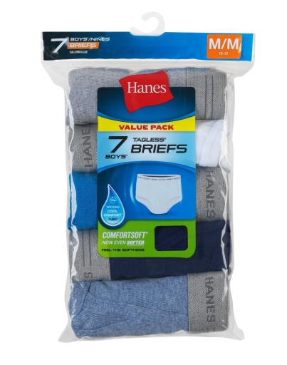 hanes boys' comfortsoft® briefs with comfort flex® waistband 7-pack youth Hanes
