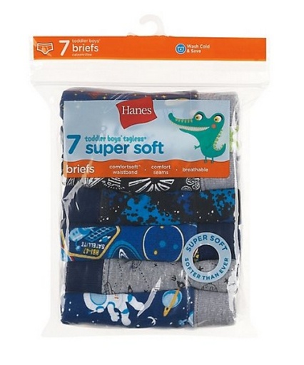 Hanes Toddler Boys' Briefs with ComfortSoft® Waistband 7-Pack youth Hanes