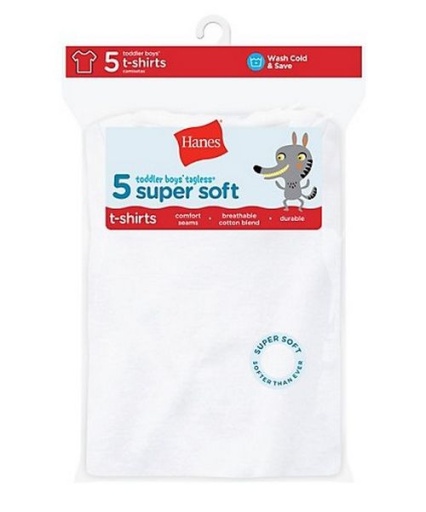 hanes toddler boys' crew undershirt 5-pack youth Hanes