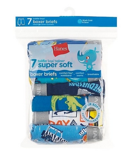 hanes toddler boys' boxer briefs 7-pack youth hanes