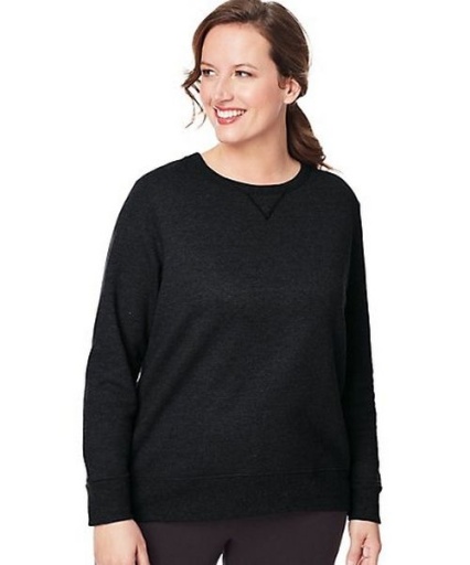 Just My Size ComfortSoft® EcoSmart® V-Notch Crewneck Women's Sweatshirt women Just My Size