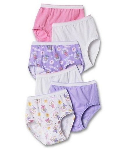 Hanes TAGLESS® Toddler Girls' Cotton Briefs 6-Pack youth Hanes