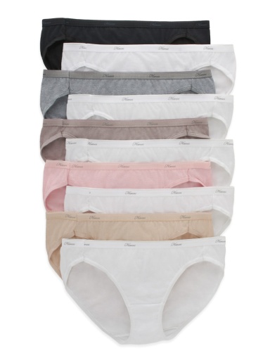 hanes women's cotton bikini underwear cool comfort 10-pack women Hanes