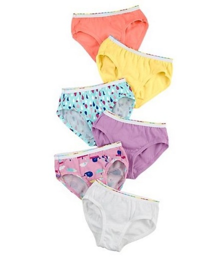 hanes tagless toddler girls' pre-shrunk cotton hipsters 6-pack women Hanes