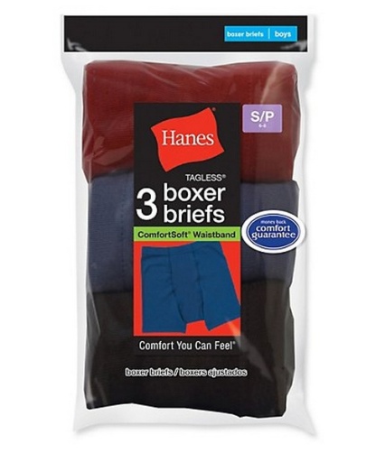 hanes boys' comfortsoft dyed boxer briefs 3-pack youth hanes