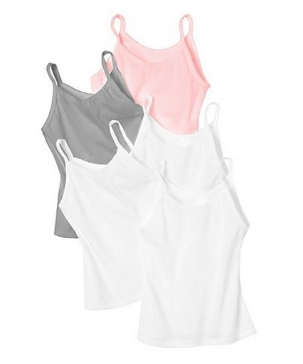 hanes girls' knit cami 5-pack youth Hanes