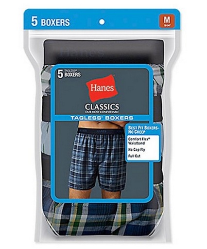 hanes classic mens yarn dyed exposed waistband boxer p5 men Hanes