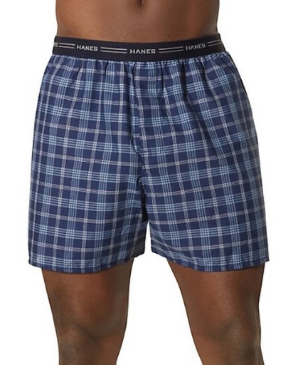 hanes men's red label exposed elastic waistband boxer - 2 pack men Hanes