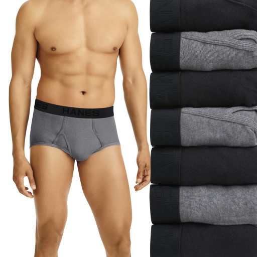 hanes men's underwear briefs pack, 7-pack, sexy men's underwear, moisture wicking, black men hanes