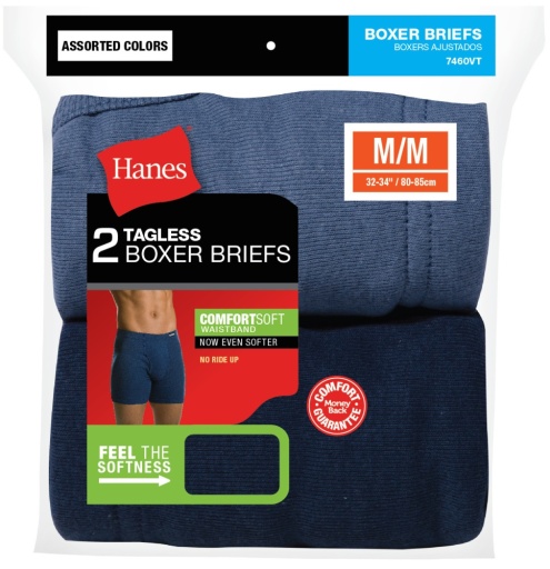 men's tagless boxer briefs with comfortsoft waistband 2-pack men Hanes