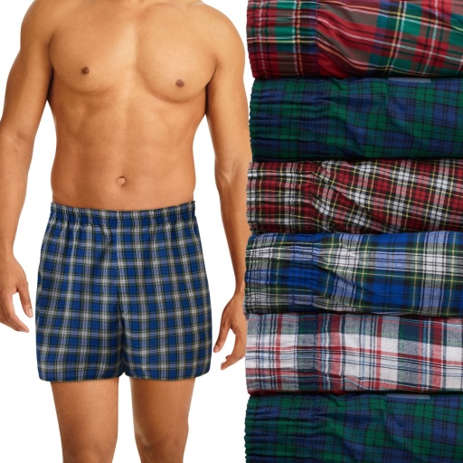 hanes ultimate men's boxer underwear moisture-wicking tartan plaids 5-pack men Hanes
