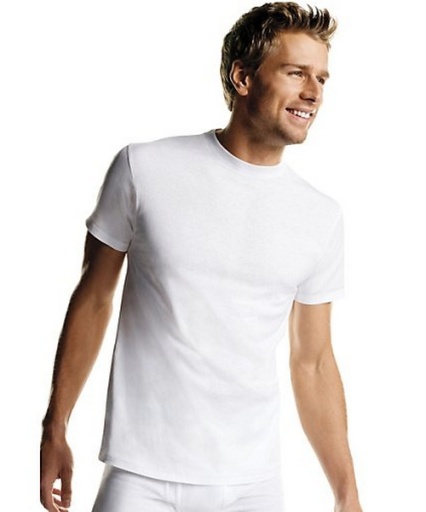 hanes men's white tagless crewneck undershirt 6-pack 2135P6