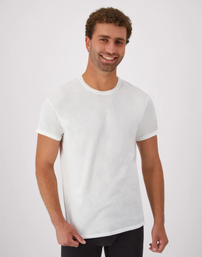 hanes men's white undershirt odor control 6-pack men Hanes