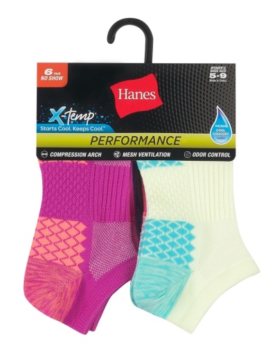 hanes women's performance no show socks 6-pack women Hanes