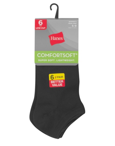 hanes women's comfortsoft® low cut socks, 6-pack women Hanes