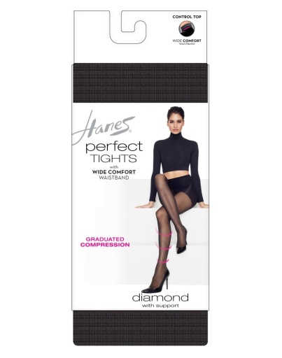 hanes perfect tights with compression diamond and control top women Hanes