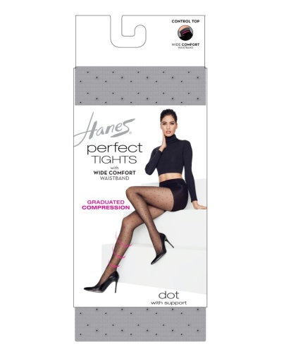 Hanes Perfect Tights with ComfortFlex® Panty, Blackout Darkest