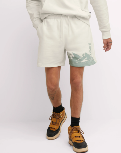 hanes explorer unisex french terry shorts explore mountains 6 men Hanes