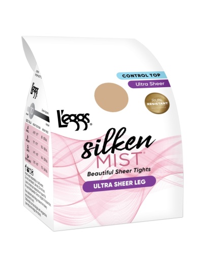 l'eggs silken mist ultra sheer with run resist technology control top sheer toe pantyhose 1-pack women L'eggs