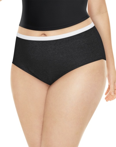jms ribbed cotton brief 6-pack women Hanes