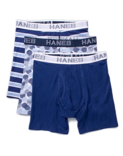 hanes ultimate men's comfort flex fit cotton/modal boxer briefs assorted 3-pack men Hanes