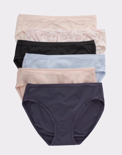 hanes women's microfiber stretch bikini underwear, comfort flex fit, 6-pack women Hanes