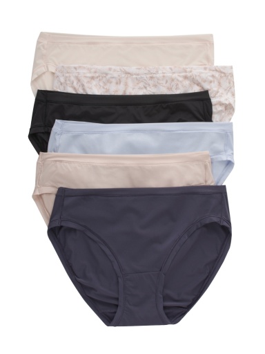 hanes women's super stretch microfiber bikini underwear, comfort flex fit, 6-pack women Hanes