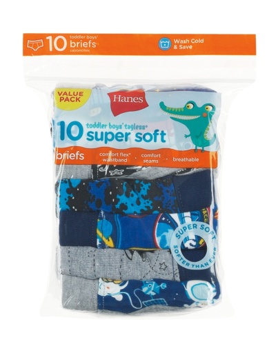 hanes toddler boys' briefs with comfortsoft waistband 10-pack youth hanes