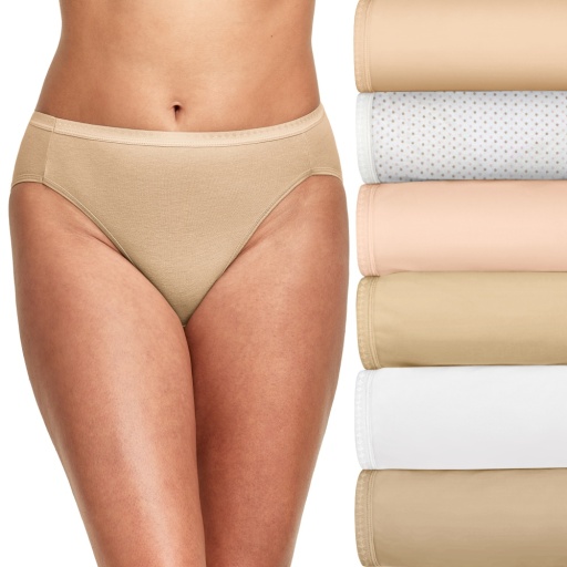 hanes ultimate women's breathable hi-cut underwear 6-pack women Hanes