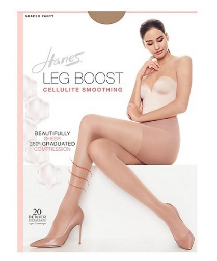 hanes silk reflections leg boost cellulite smoothing hosiery women Hanes